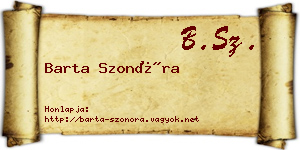 Barta Szonóra névjegykártya