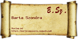Barta Szonóra névjegykártya